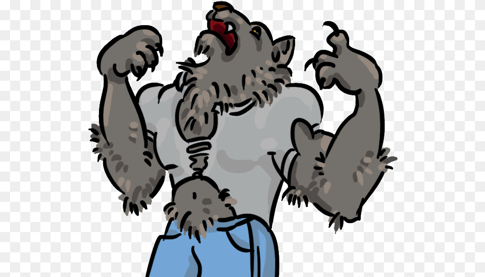 Cartoon Werewolf Transparent Background, Animal, Mammal, Electronics, Hardware Free Png