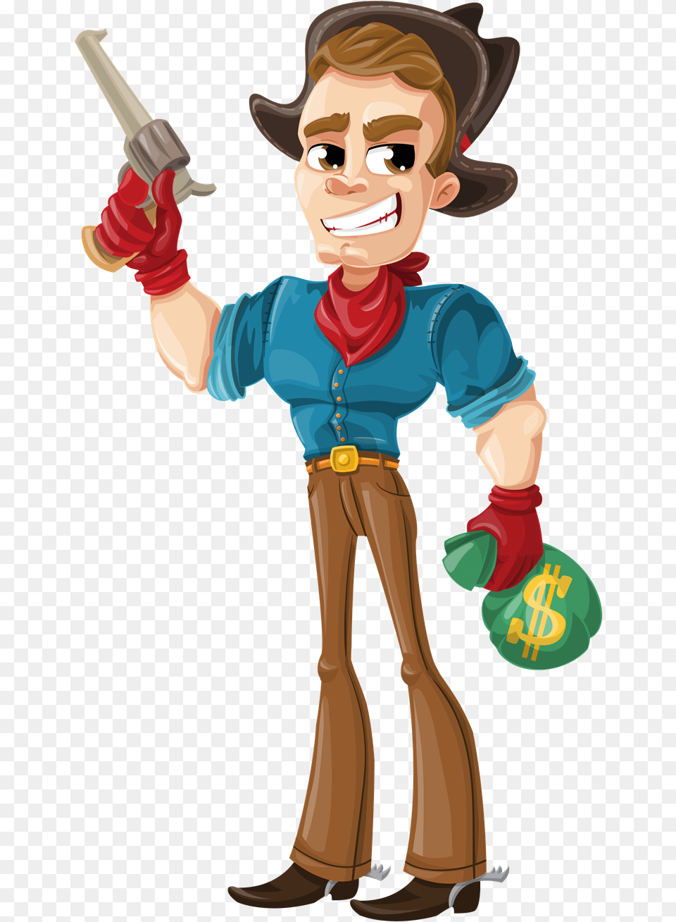 Cartoon Western Outlaw Clip Art, Baby, Person, Face, Head Free Png