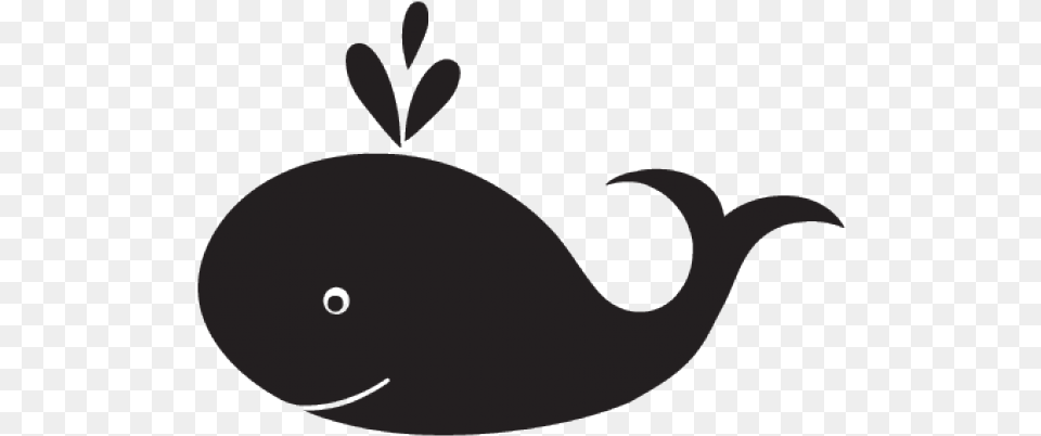 Cartoon Whale Black And White, Animal Free Png Download