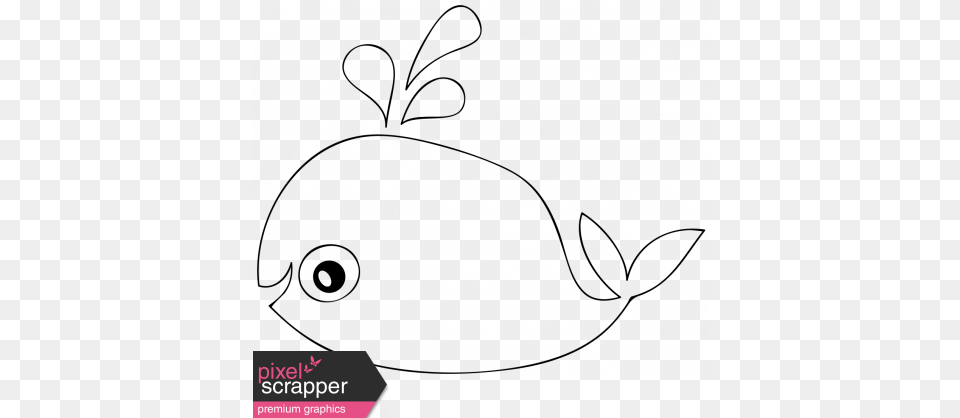 Cartoon Whale Template Digital Scrapbooking Png