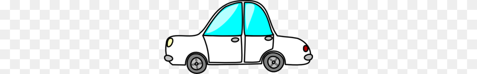 Cartoon White Car Clip Art, Wheel, Machine, Vehicle, Transportation Free Png