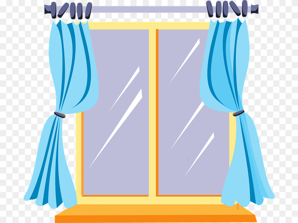 Cartoon Window With Curtains Window Clipart, Curtain, Door, Sliding Door, Adult Free Transparent Png