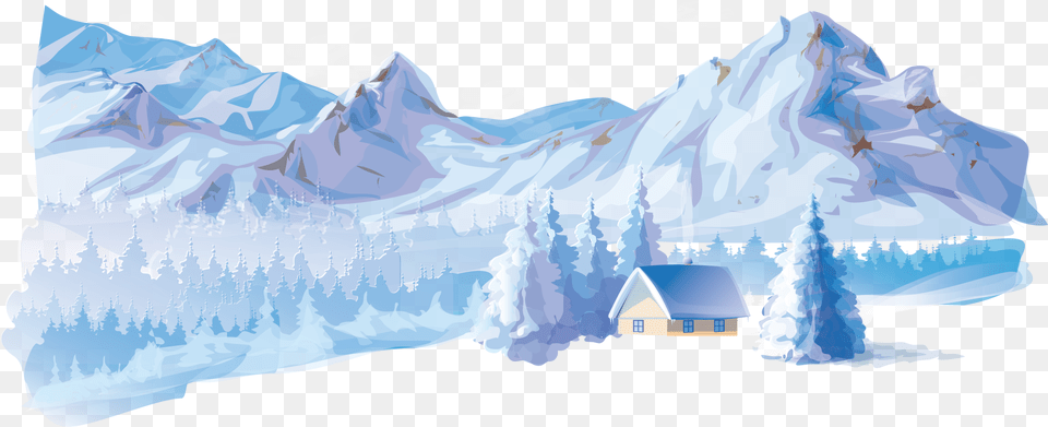 Cartoon Winter Mountain Background Hd, Ice, Nature, Outdoors, Iceberg Free Transparent Png