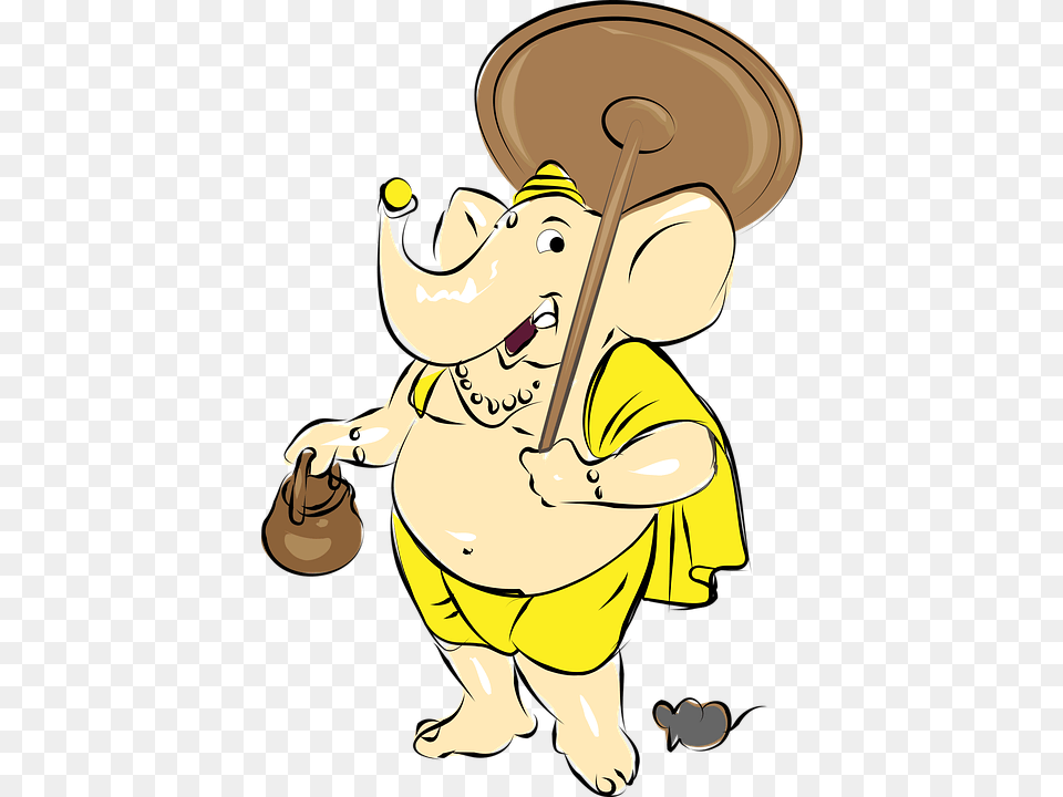 Cartoon Wishes For Ganesh Chaturthi, Baby, Person, Face, Head Png