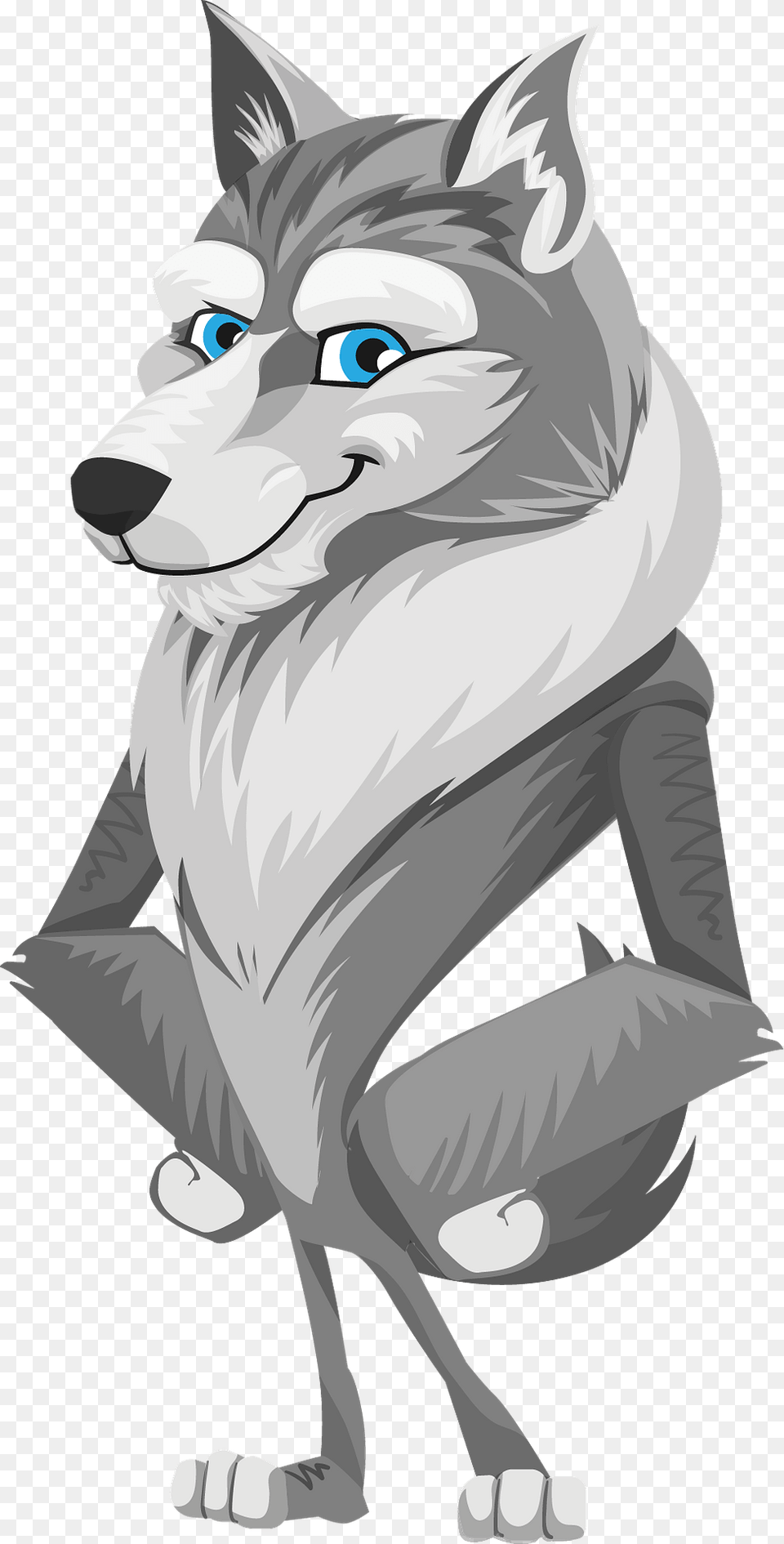 Cartoon Wolf Clipart, Art, Drawing, Baby, Person Png