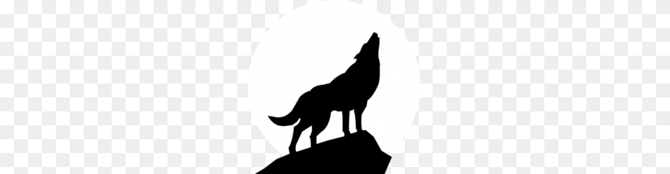 Cartoon Wolf Howling Vectors Make It Great, Silhouette, Animal, Coyote, Mammal Png Image