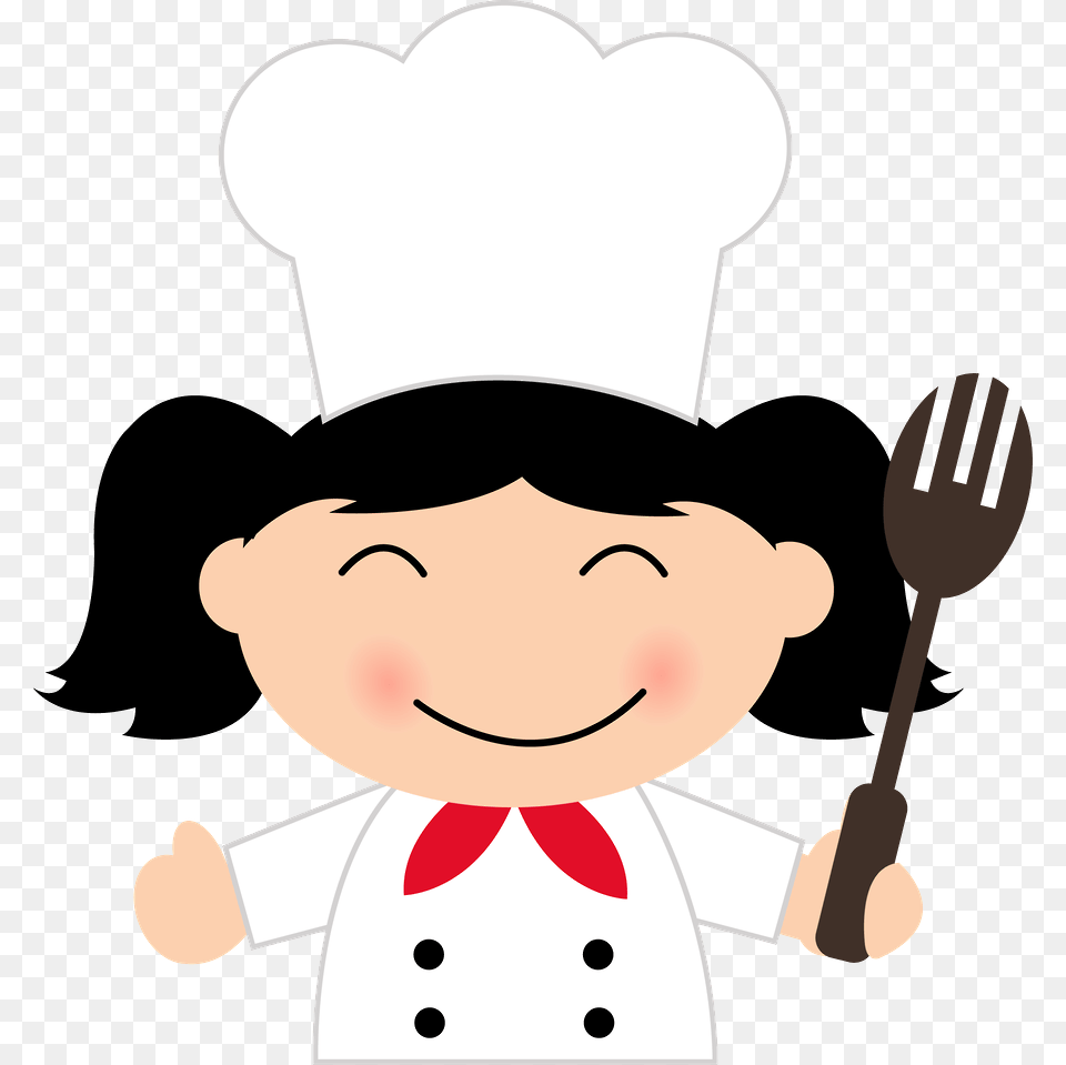 Cartoon Woman Cute Chef, Cutlery, Fork, Baby, Person Free Transparent Png