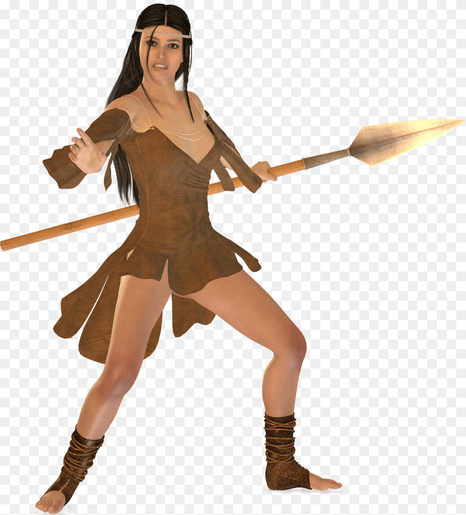 Cartoon Woman Warrior Clipart, Clothing, Costume, Person, Weapon Png Image