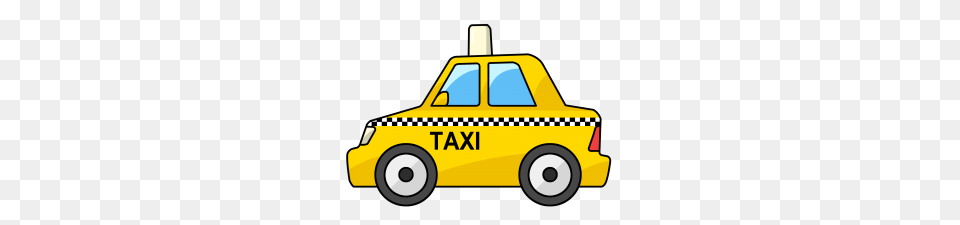 Cartoon Yellow Taxi Cab Clip Art Becca Taxi, Car, Transportation, Vehicle, Lawn Mower Free Png Download