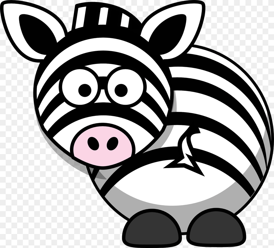 Cartoon Zebra Clipart, Animal, Mammal, Pig, Ammunition Png Image