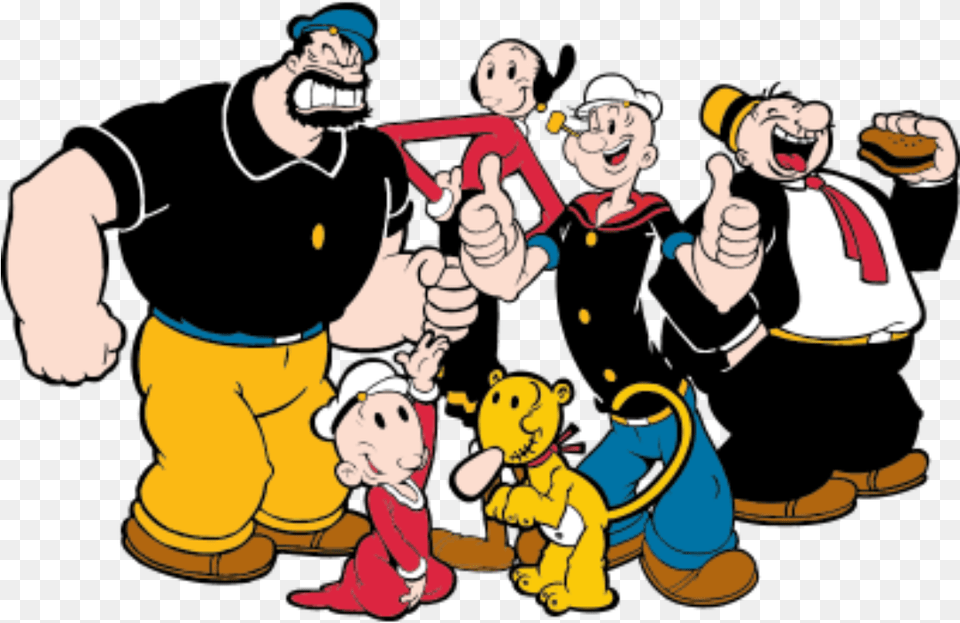 Cartoonanimated Cartoonsocial Groupclip Personagens Do Desenho Popeye, Baby, Person, Face, Head Png Image