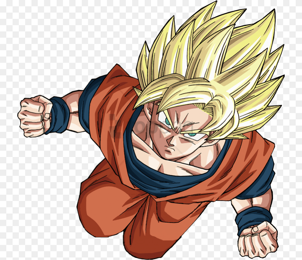 Cartoonanimedragon Ballclip Charactergesture Super Saiyan Full Power Goku, Publication, Book, Comics, Baby Free Transparent Png