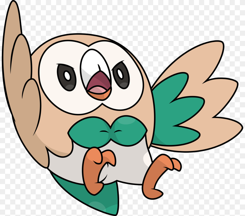 Cartoonclip Character Rowlet, Cartoon, Animal, Fish, Sea Life Free Png Download