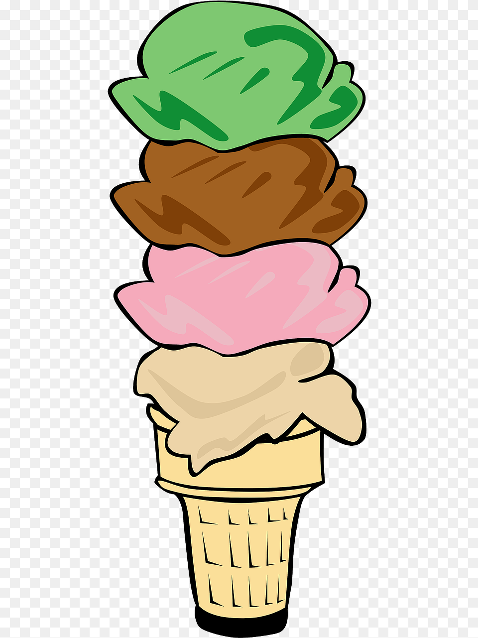 Cartoonclip Ice Cream Cone Clip Art, Dessert, Food, Ice Cream, Soft Serve Ice Cream Png