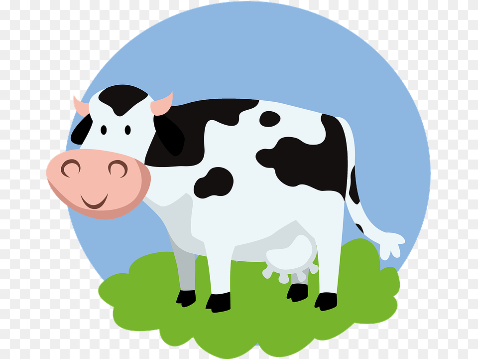 Cartoondairy Cowbovineclip Familydairypasture Cow Cartoon, Animal, Cattle, Dairy Cow, Livestock Png Image