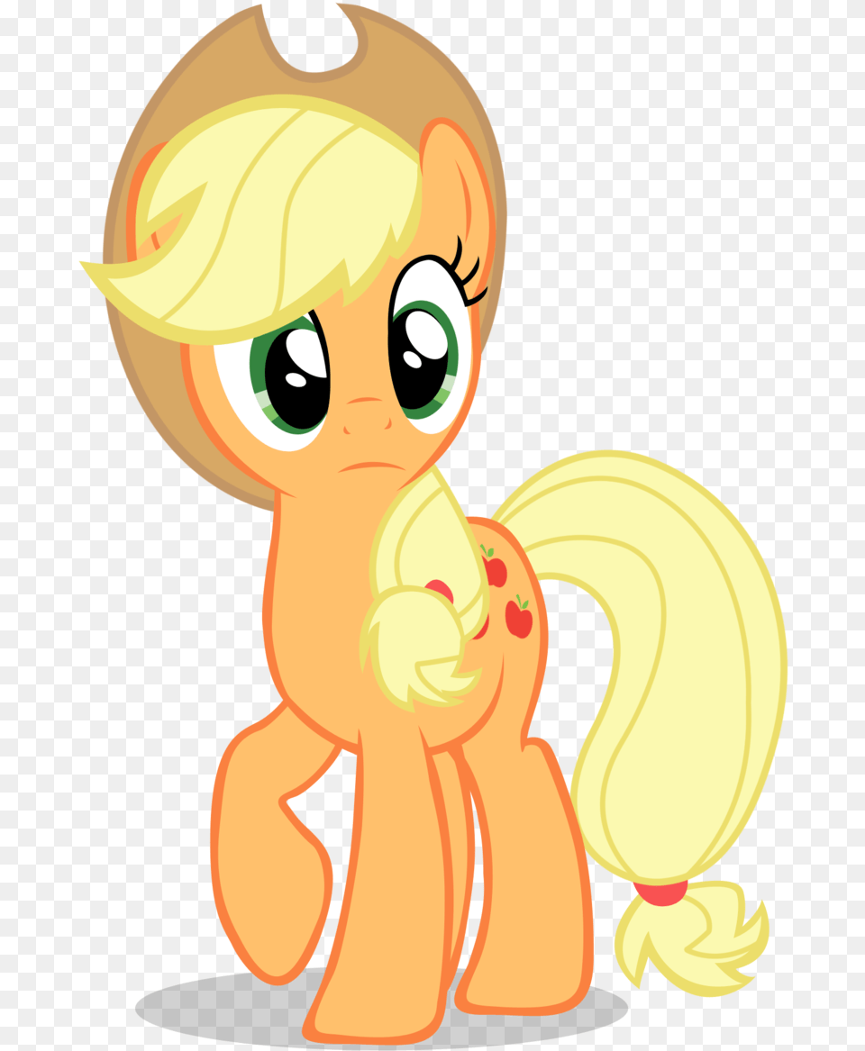 Cartoonfacial Characterearstylepony Apple Jack Cut Out, Baby, Person, Banana, Food Png Image