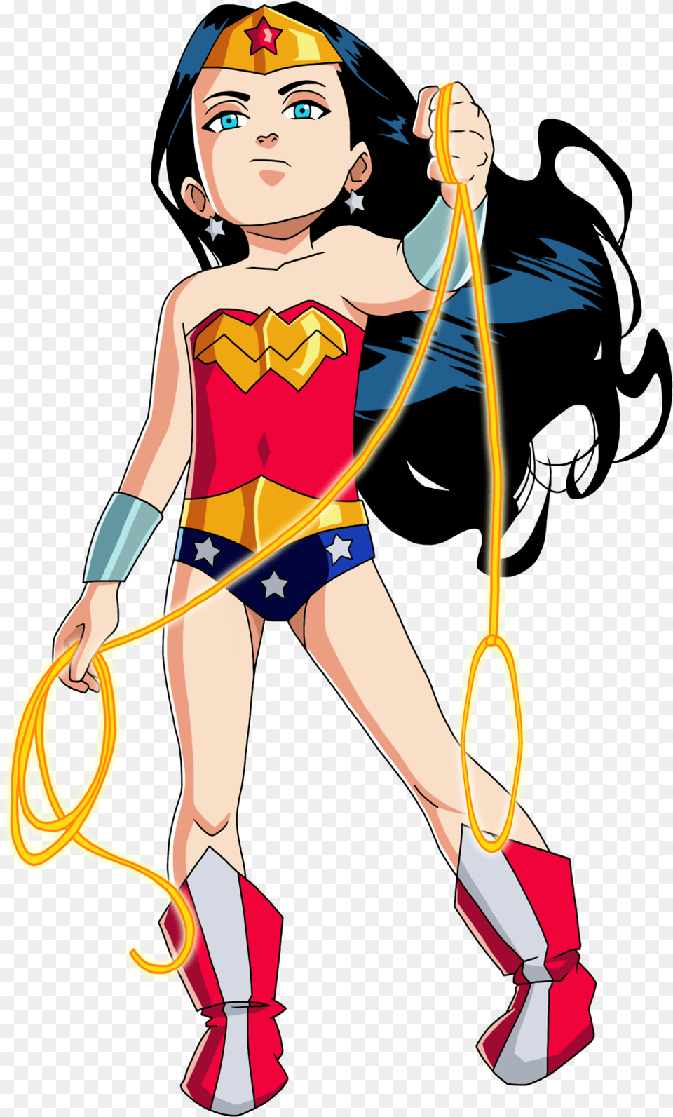 Cartoonfictional Womanclip Artjustice Clipart Wonder Woman, Adult, Female, Person, Rope Free Png