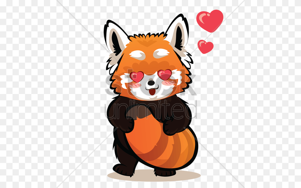 Cartoonillustrationred Pandaclip Fox Red Panda Carton, Baby, Person, Animal, Mammal Png