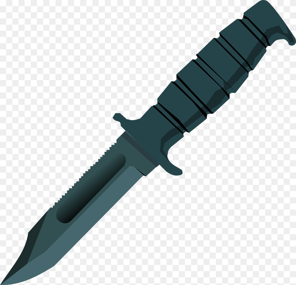 Cartoonish Bowie Knife, Blade, Dagger, Weapon Png Image