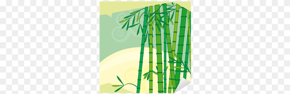 Cartoons Bamboo Trees Sunrise Vector Sticker Pixers Arboles De Bambu Animados, Plant Png Image