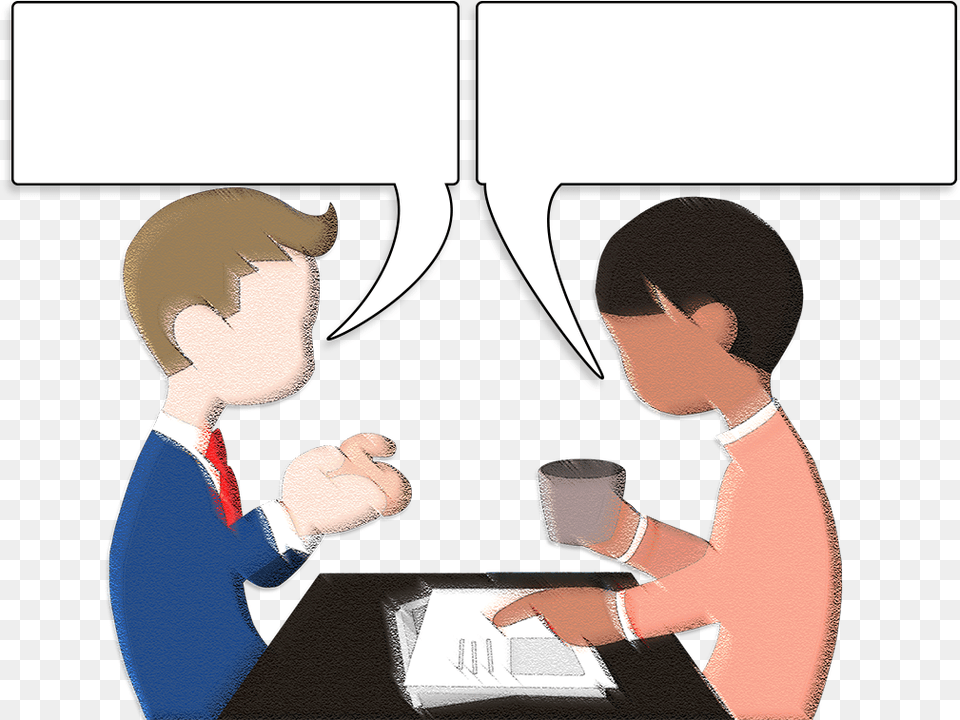 Cartoons Talking Transparent Background, Baby, Person, Conversation, Interview Png