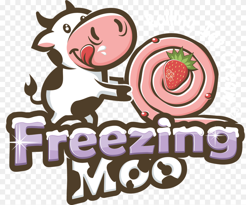 Cartoontextclip Freezing Moo Ice Cream, Dessert, Food, Ice Cream, Berry Png Image