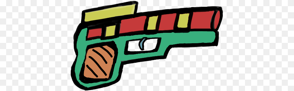 Cartoony Gun, Firearm, Weapon, Handgun, Toy Png Image