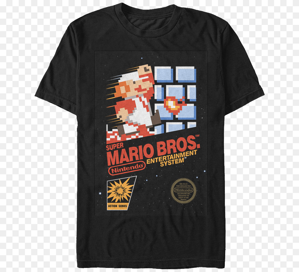 Cartridge Art Super Mario Brothers T Shirt, Clothing, T-shirt Free Png