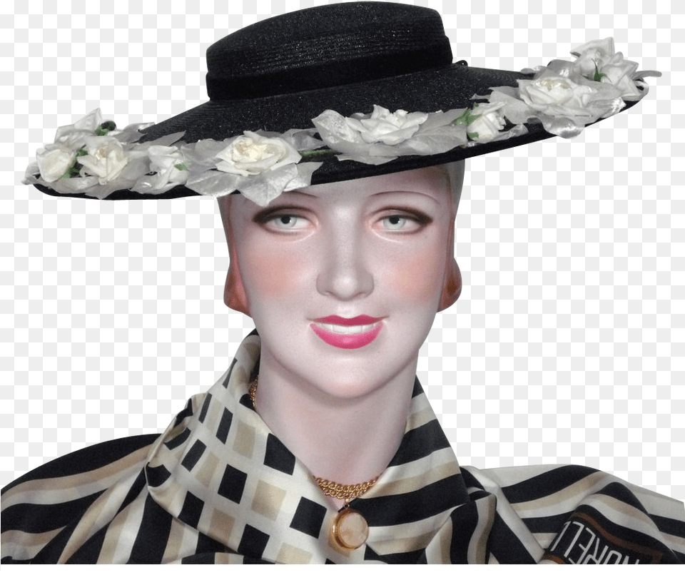 Cartwheel Hat Background Costume Hat, Clothing, Sun Hat, Person, Portrait Png Image