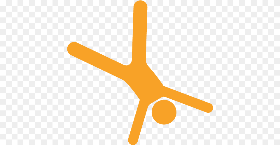 Cartwheellightorange Airplane, Person Png