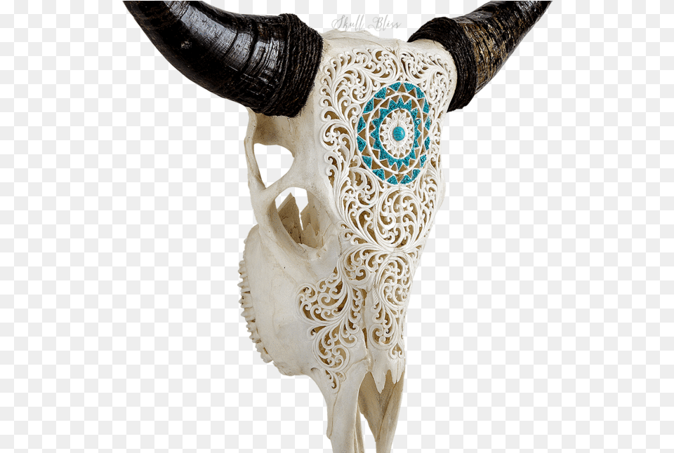 Carved Cow Skull Xl Horns Cow Skull Carving, Animal, Bull, Mammal, Livestock Free Transparent Png