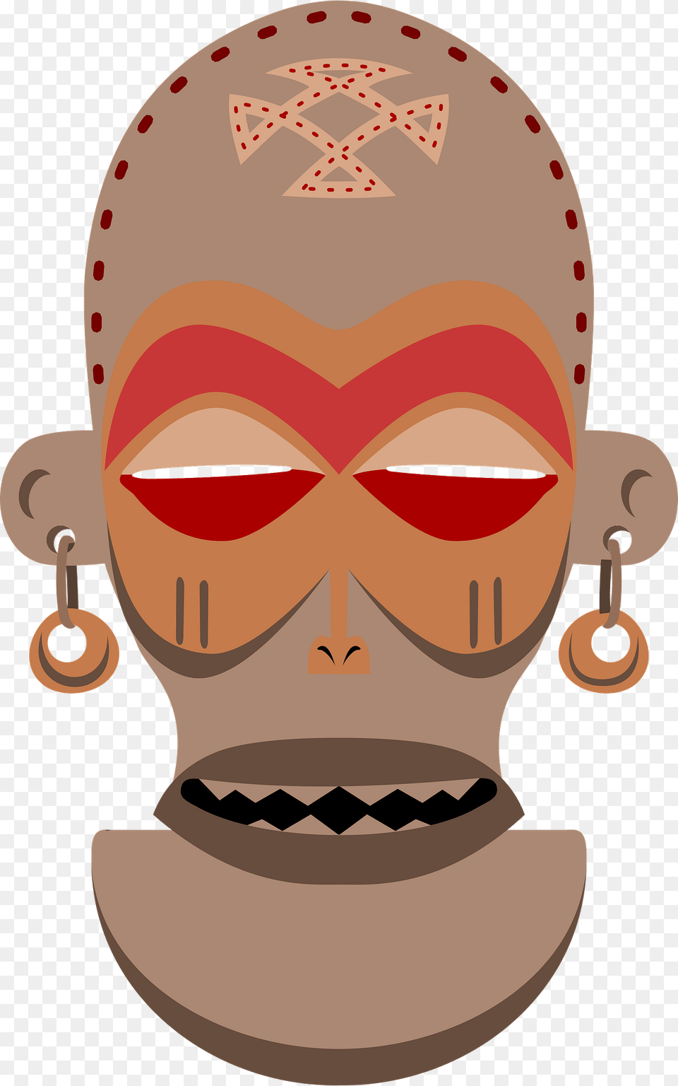 Carved Mask Clipart, Head, Person, Accessories, Earring Free Png Download