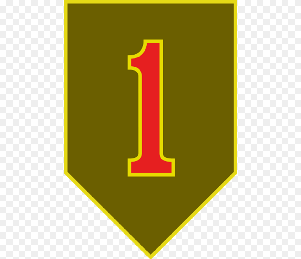 Carved Plaque Of The Insignia Of The 1st Infantry Division 1st Infantry Division, Symbol, Text, Number Png