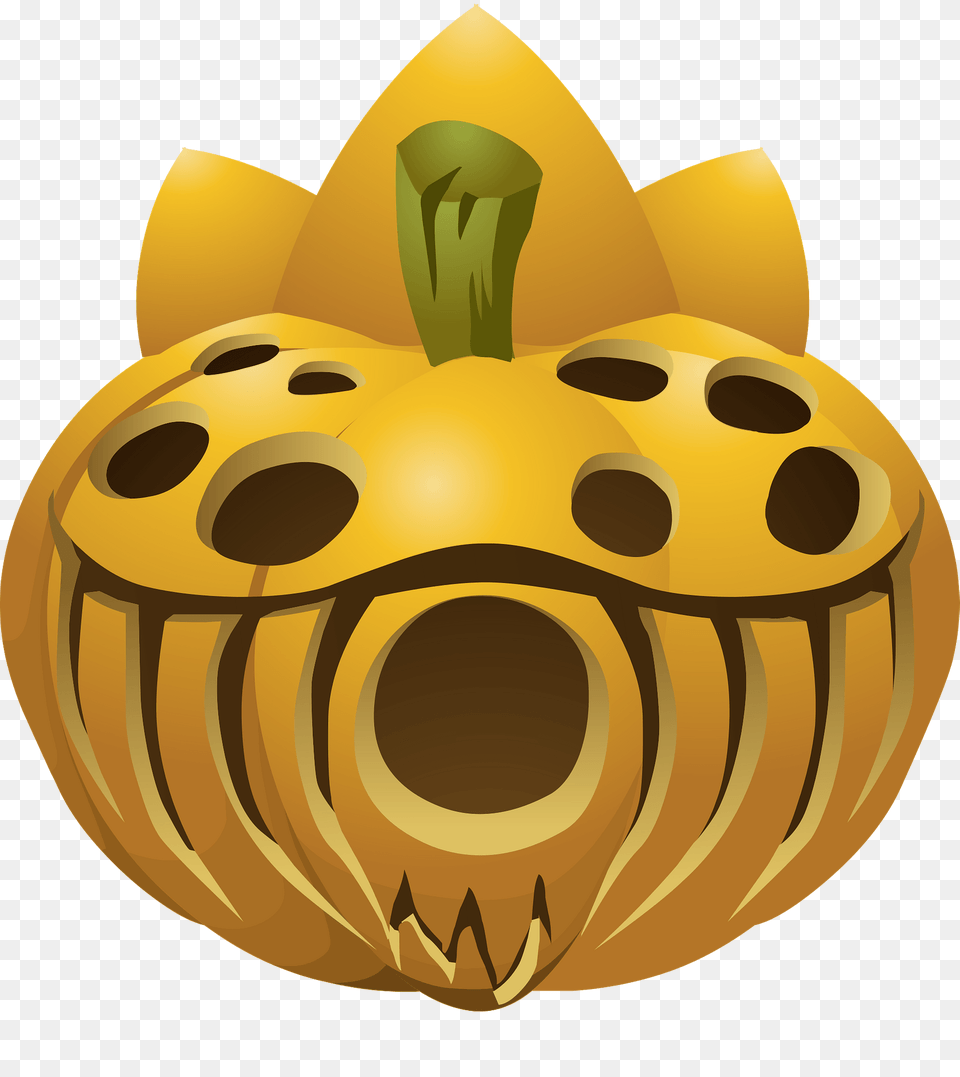 Carved Pumpkins Looks Like A Toadstool Clipart, Food, Plant, Produce, Pumpkin Png