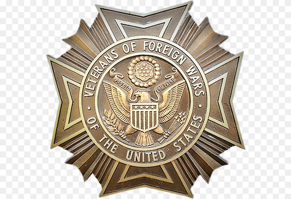 Carved Wall Plaque Of The Badge Of The Veterans Of Bronze, Logo, Symbol Free Png