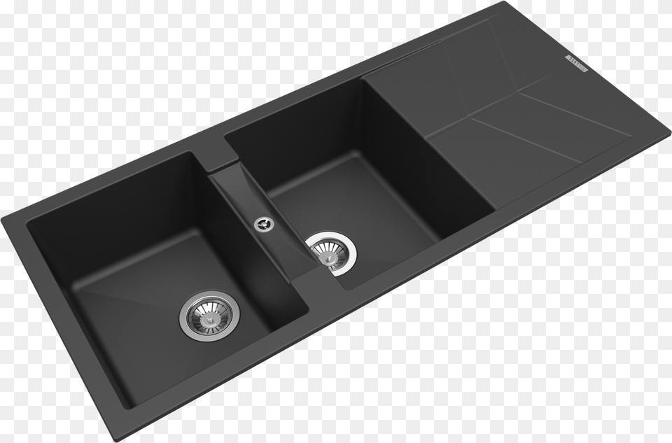 Carysil Jazz D200 Double Bowl With Drainer Granite Double Bowl Sink With Drainer, Double Sink, Disk Free Png