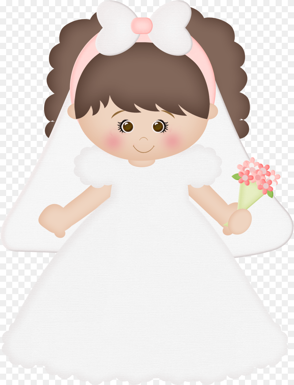 Casamento Girl Clipart Clip Art Pictures First Communion Wedding, Toy, Doll, Flower, Plant Free Png
