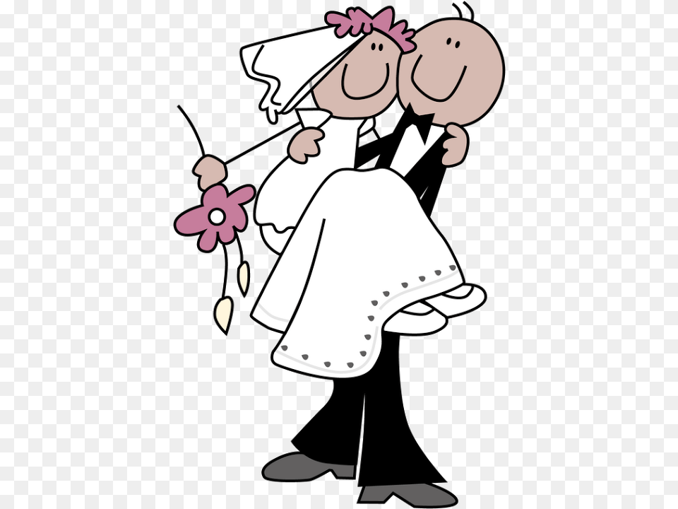 Casamento Kartun Wedding Funny Bride And Groom Cartoon, Publication, Book, Comics, Person Png Image