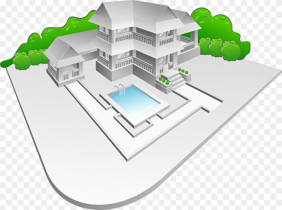 Casas Con Jardin Piscina Y Garaje, Cad Diagram, Diagram, Water Free Transparent Png