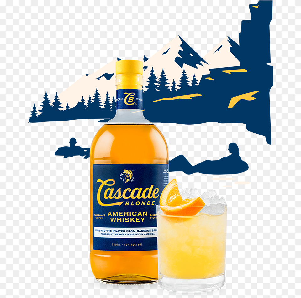 Cascade Blonde American Whiskey Cascade Blonde Whiskey, Beverage, Alcohol, Liquor, Beer Free Png Download