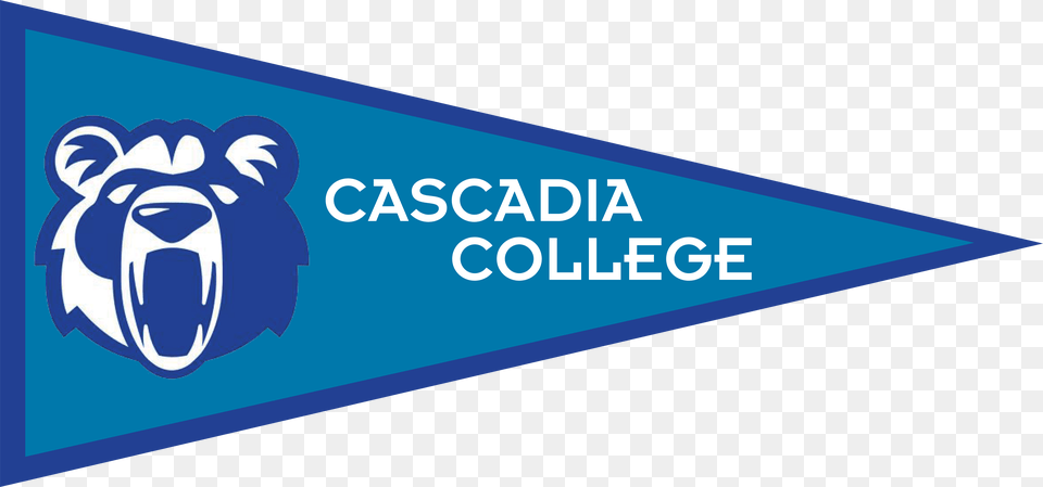 Cascadia College Pennant Graphic Design, Logo, Animal, Mammal, Pig Png