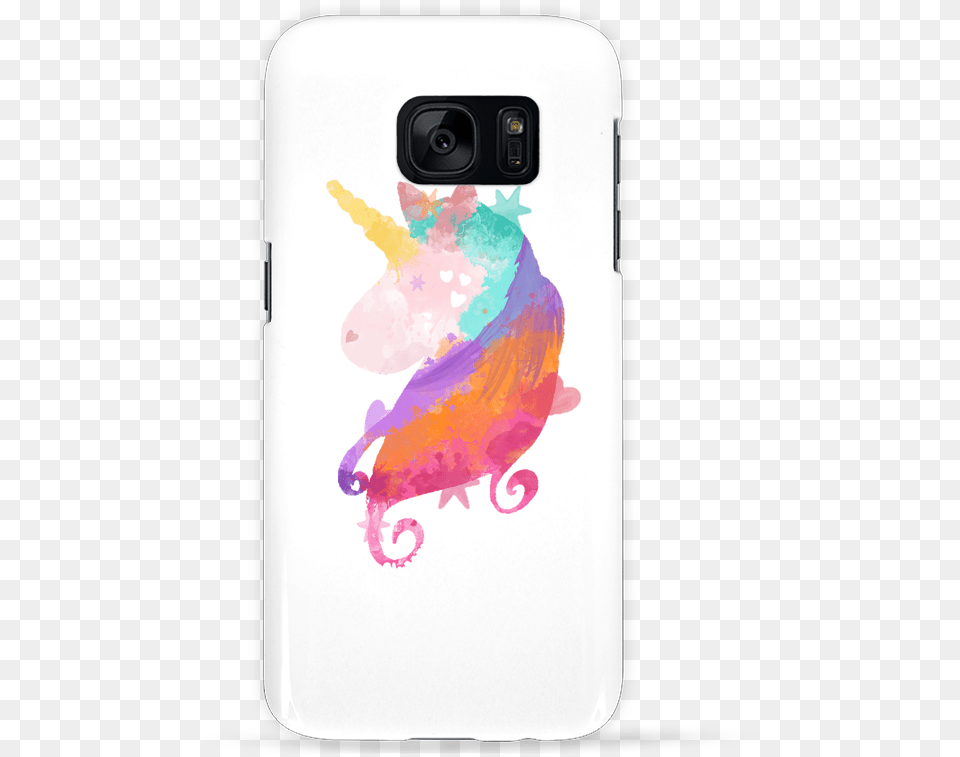 Case 3d Samsung Galaxy S7 Watercolor Unicorn By Pinkglitter Samsung Galaxy, Electronics, Mobile Phone, Phone Png Image