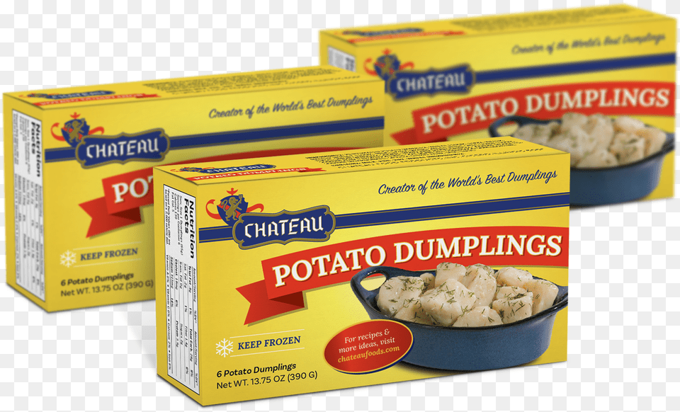 Case Of Potato Dumplings Chateau Dumplings, Food, Snack Free Transparent Png