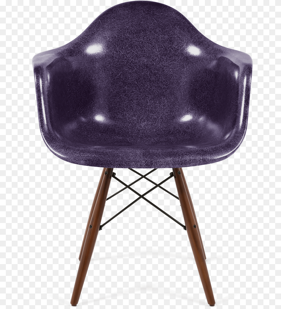 Case Study Arm Shell Dowel Purple 0 Eames Fiberglass Armchair Black, Furniture, Chair Free Png Download
