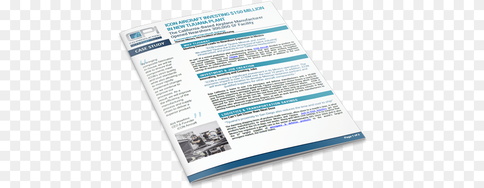 Case Study Manufacturing Icon Aircraft A5 In Mexico Co Document, Advertisement, Poster, Page, Text Free Png Download