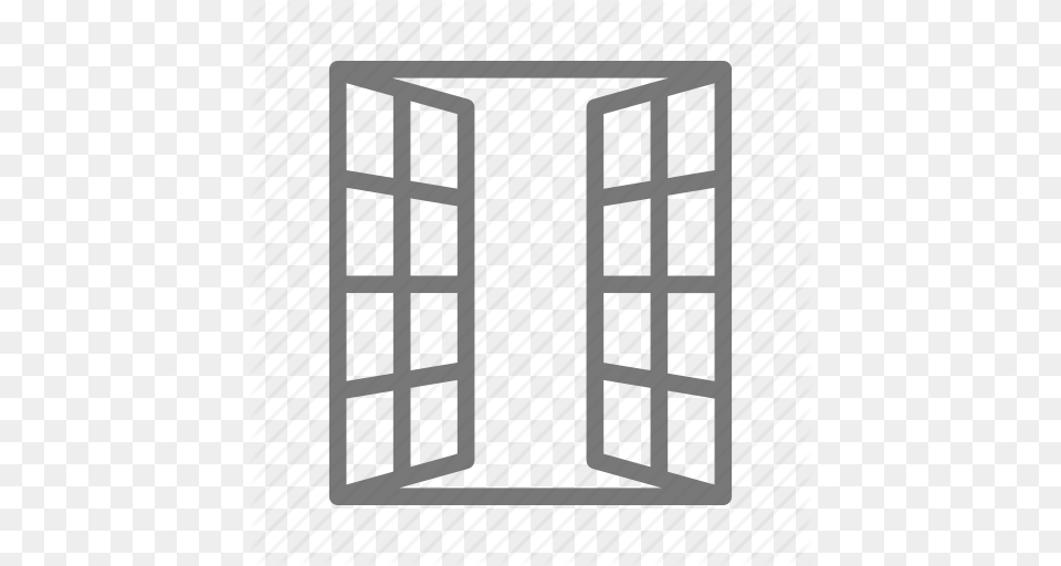 Casement Frame French Glass Window Icon, Door, Gate, Architecture, Building Free Png Download