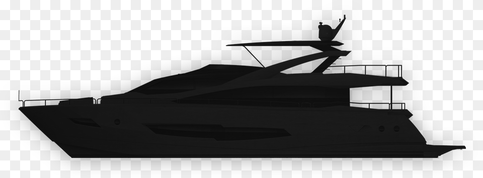 Cases Superyacht Super Yacht Silhouette, Transportation, Vehicle, Boat Png