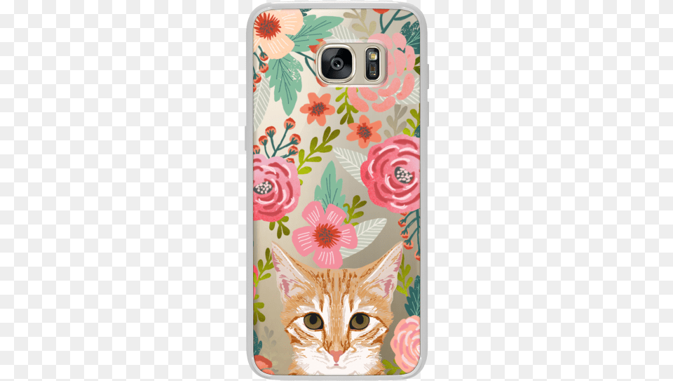 Casetify Galaxy S7 Edge Classic Snap Case Orange Tabby Graphic Art On Wrapped Canvas East Urban, Floral Design, Graphics, Pattern, Phone Free Png