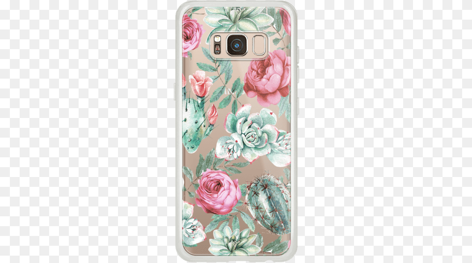 Casetify Galaxy S8 Classic Snap Case Rosa Rosen Und Saftiges Kaktus Muster Auf Lendenkissen, Mobile Phone, Electronics, Phone, Pattern Free Png