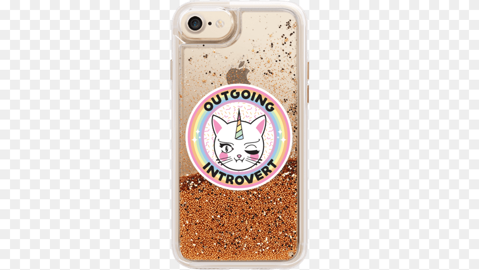 Casetify Iphone 7 Liquid Glitter Case Casetify Ctf Minionglitter Goldiphone, Food, Produce, Animal, Cat Free Png Download